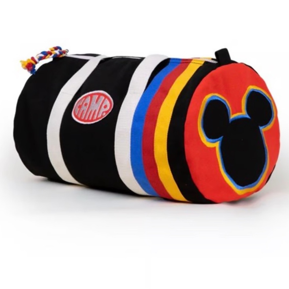 {Disney} Mickey and Friends x CAMP Kids Canvas Duffel Bag - Black and Red - Picture 2 of 10
